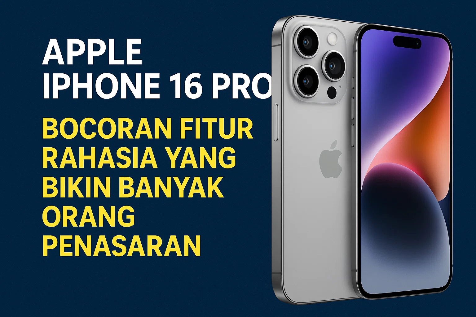 Apple iPhone 16 Pro: Bocoran Fitur Rahasia yang Bikin Banyak Orang Penasaran